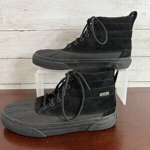 Vans Men's 7 / Women's 8.5 Black High Top Lace Up ScotchGard Sk8 Sneakers